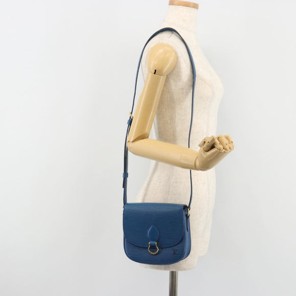 LOUIS VUITTON Epi Saint Cloud PM Shoulder Bag Blue M52195 LV Auth 187685