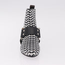 LOUIS VUITTON Baroque Line Ankle Boots Leather Black LV Auth 187687M-12