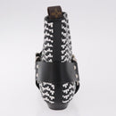 LOUIS VUITTON Baroque Line Ankle Boots Leather Black LV Auth 187687M-13