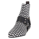 LOUIS VUITTON Baroque Line Ankle Boots Leather Black LV Auth 187687M-22