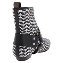 LOUIS VUITTON Baroque Line Ankle Boots Leather Black LV Auth 187687M-23