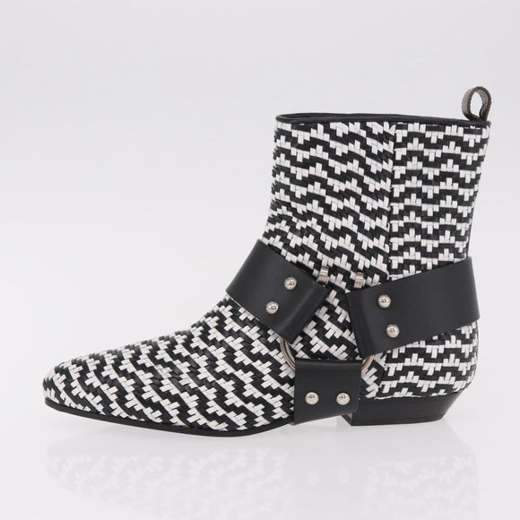 LOUIS VUITTON Baroque Line Ankle Boots Leather Black LV Auth 187687M