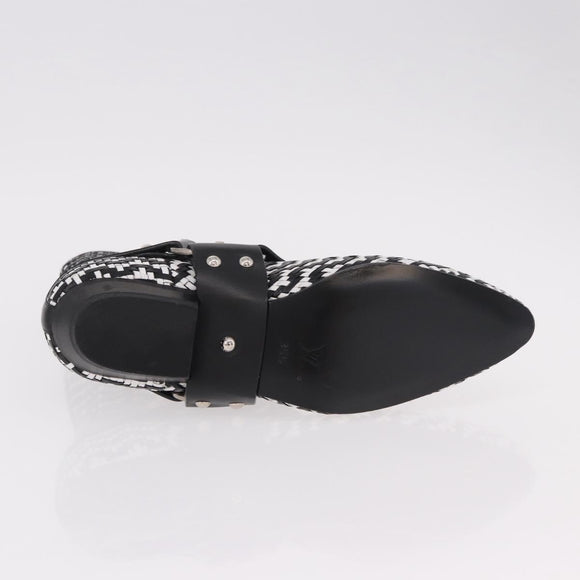 LOUIS VUITTON Baroque Line Ankle Boots Leather Black LV Auth 187687M
