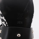LOUIS VUITTON Baroque Line Ankle Boots Leather Black LV Auth 187687M-31