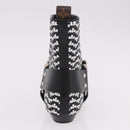 LOUIS VUITTON Baroque Line Ankle Boots Leather Black LV Auth 187687M-32