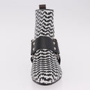 LOUIS VUITTON Baroque Line Ankle Boots Leather Black LV Auth 187687M-33