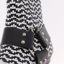 LOUIS VUITTON Baroque Line Ankle Boots Leather Black LV Auth 187687M-35