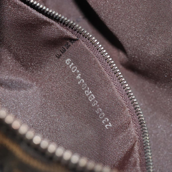 FENDI Zucca Canvas Mamma Baguette Schoudertas Zwart Zilver Bruin Auth 187689SAM