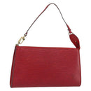 LOUIS VUITTON Epi Pochette Accessoires Pouch Red M52947 LV Auth 187691-1
