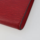 LOUIS VUITTON Epi Pochette Accessoires Pouch Red M52947 LV Auth 187691-12