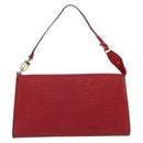 LOUIS VUITTON Epi Pochette Accessoires Pouch Red M52947 LV Auth 187691-2