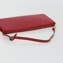 LOUIS VUITTON Epi Pochette Accessoires Pouch Red M52947 LV Auth 187691-7