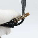 FENDI Zucca Canvas Hand Pouch Black Brown Auth 187696-9