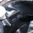 FENDI Zucca Canvas Hand Pouch Black Brown Auth 187696-18