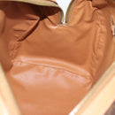 CELINE Macadam Canvas Boston Bag PVC Leather Brown Gold Auth 187697A-19