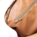 CELINE Macadam Canvas Boston Bag PVC Leather Brown Gold Auth 187697A-20