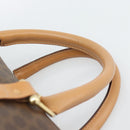 CELINE Macadam Canvas Boston Bag PVC Leather Brown Gold Auth 187697A-8