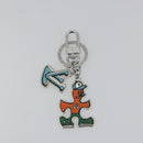 LOUIS VUITTON Porte Cles LV Puzzle Charm metal Silver R95014 LV Auth 187703M-13