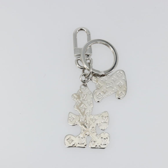 LOUIS VUITTON Porte Cles LV Puzzle Charm metal Silver R95014 LV Auth 187703M