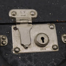 LOUIS VUITTON Trunk Leather Black Silver LV Auth 187706-19