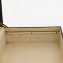 LOUIS VUITTON Trunk Leather Black Silver LV Auth 187706-21