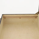 LOUIS VUITTON Trunk Leather Black Silver LV Auth 187706-22