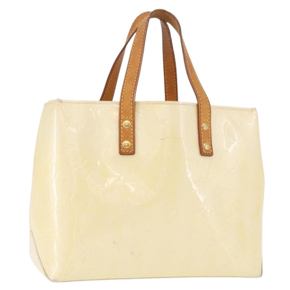 LOUIS VUITTON Monogram Vernis Reade PM Hand Bag Perle M91336 LV Auth 187720