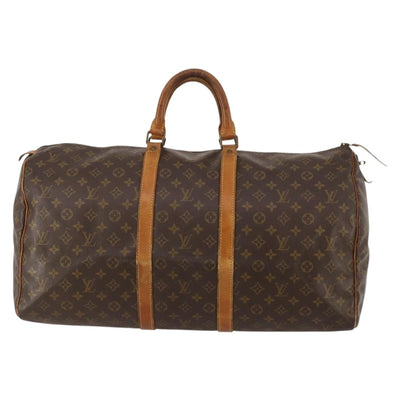 LOUIS VUITTON Monogram Keepall 55 Boston Bag M41424 LV Auth 187725 - 0