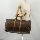 LOUIS VUITTON Monogram Keepall 55 Boston Bag M41424 LV Auth 187725-23
