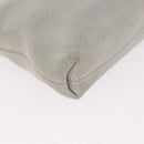 LOEWE Anagram Shoulder Bag Suede Leather Gray Silver Auth 187727A-15