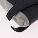 LOEWE Anagram Shoulder Bag Suede Leather Gray Silver Auth 187727A-16