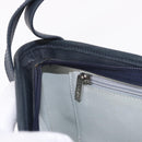 LOEWE Anagram Shoulder Bag Suede Leather Gray Silver Auth 187727A-20