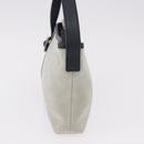 LOEWE Anagram Shoulder Bag Suede Leather Gray Silver Auth 187727A-3