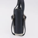 LOEWE Anagram Shoulder Bag Suede Leather Gray Silver Auth 187727A-4