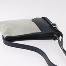 LOEWE Anagram Shoulder Bag Suede Leather Gray Silver Auth 187727A-6
