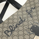 GUCCI GG Supreme Tote Bag PVC 2way Beige Gold 450950 Auth 187728M-20