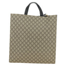 GUCCI GG Supreme Tote Bag PVC 2way Beige Gold 450950 Auth 187728M-2