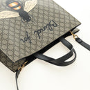 GUCCI GG Supreme Tote Bag PVC 2way Beige Gold 450950 Auth 187728M-6
