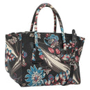 PRADA Hand Bag Saffiano leather 2way Black Silver Auth 187729A-1