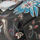 PRADA Hand Bag Saffiano leather 2way Black Silver Auth 187729A-16