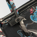 PRADA Hand Bag Saffiano leather 2way Black Silver Auth 187729A-19