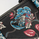 PRADA Hand Bag Saffiano leather 2way Black Silver Auth 187729A-20