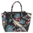 PRADA Hand Bag Saffiano leather 2way Black Silver Auth 187729A-2