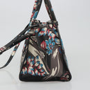 PRADA Hand Bag Saffiano leather 2way Black Silver Auth 187729A-3
