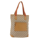 GUCCI GG Canvas Sherry Line Tote Bag Beige Red 019 0401 Auth 187732A-1