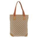 GUCCI GG Canvas Sherry Line Tote Bag Beige Red 019 0401 Auth 187732A-2