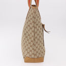 GUCCI GG Canvas Sherry Line Tote Bag Beige Red 019 0401 Auth 187732A-4