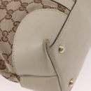GUCCI GG Canvas Tote Bag Beige Gold 257069 Auth 187734-17