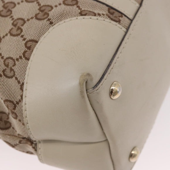 GUCCI GG Canvas Tote Bag Beige Gold 257069 Auth 187734