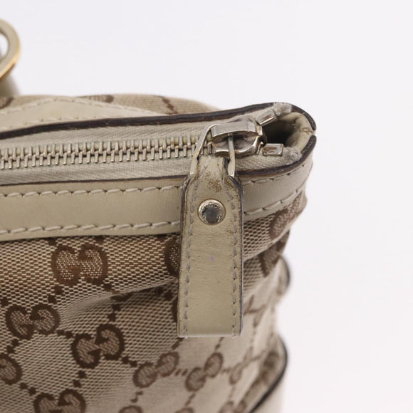 GUCCI GG Canvas Tote Bag Beige Gold 257069 Auth 187734
